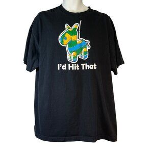 Alstyle Mens Graphic T-Shirt Black X-Large Cotton Casual Crewneck Pre-Owned